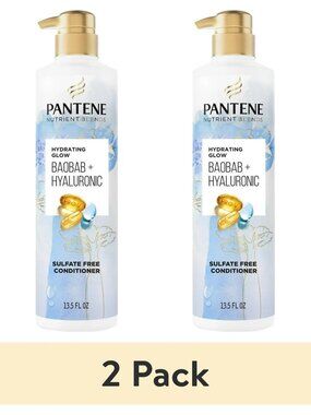 (2 pack) Pantene Nutrient Blends Conditioner Hydrating Glow Baobab + Hyaluronic